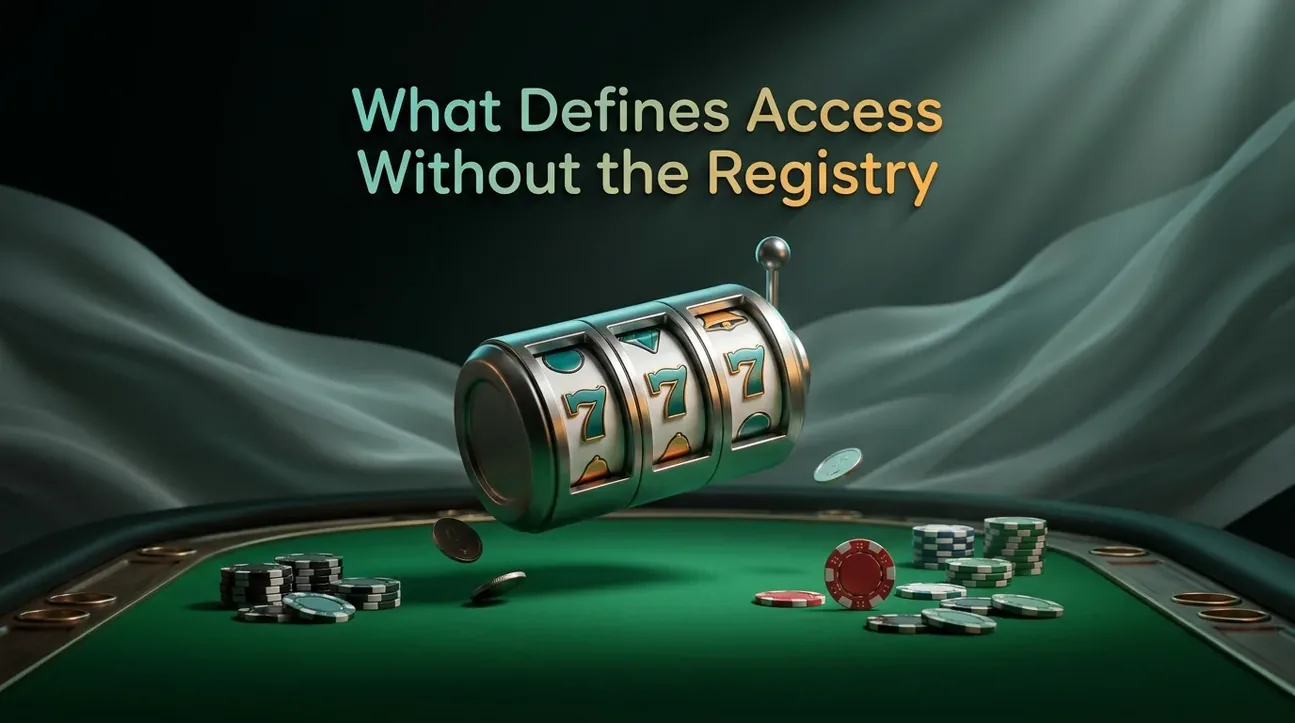 Casino table, defining access without registry